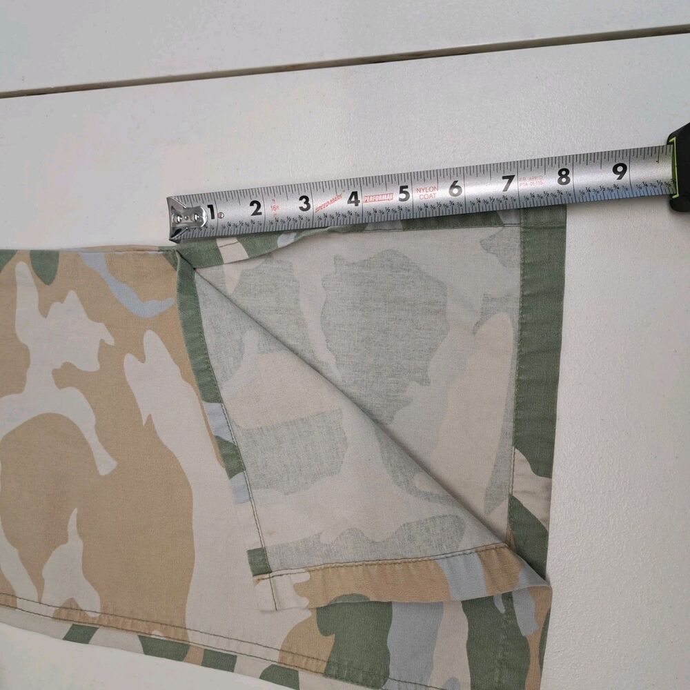 Vintage Abercrombie & Fitch Green And Tan Camo Pants Split Hem Women's 8 - Picture 10 of 10